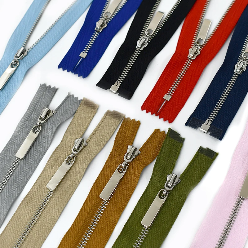 4 Stück Meetee 3 # Metallreißverschlüsse, 15–70 cm, eng anliegende, offene Reißverschlüsse für Tasche, Tasche, Kleidungsstück, Dekor, Reißverschluss-Reparaturset, DIY-Nähzubehör – Detail 8