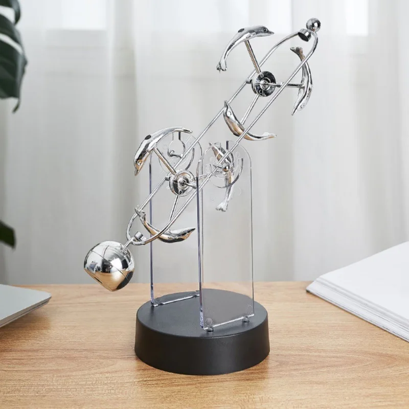 DSA high-grade double-wheel permanent motion instrument, electric magnetic double-rotation rocker, chaotic pendulum,home office