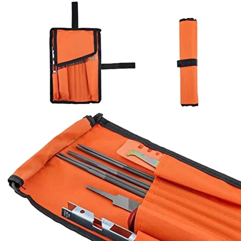 12Piece Chainsaw File, Chainsaw Sharpener Kit Round Chainsaw File Depth Gauge Quick Check Gauge