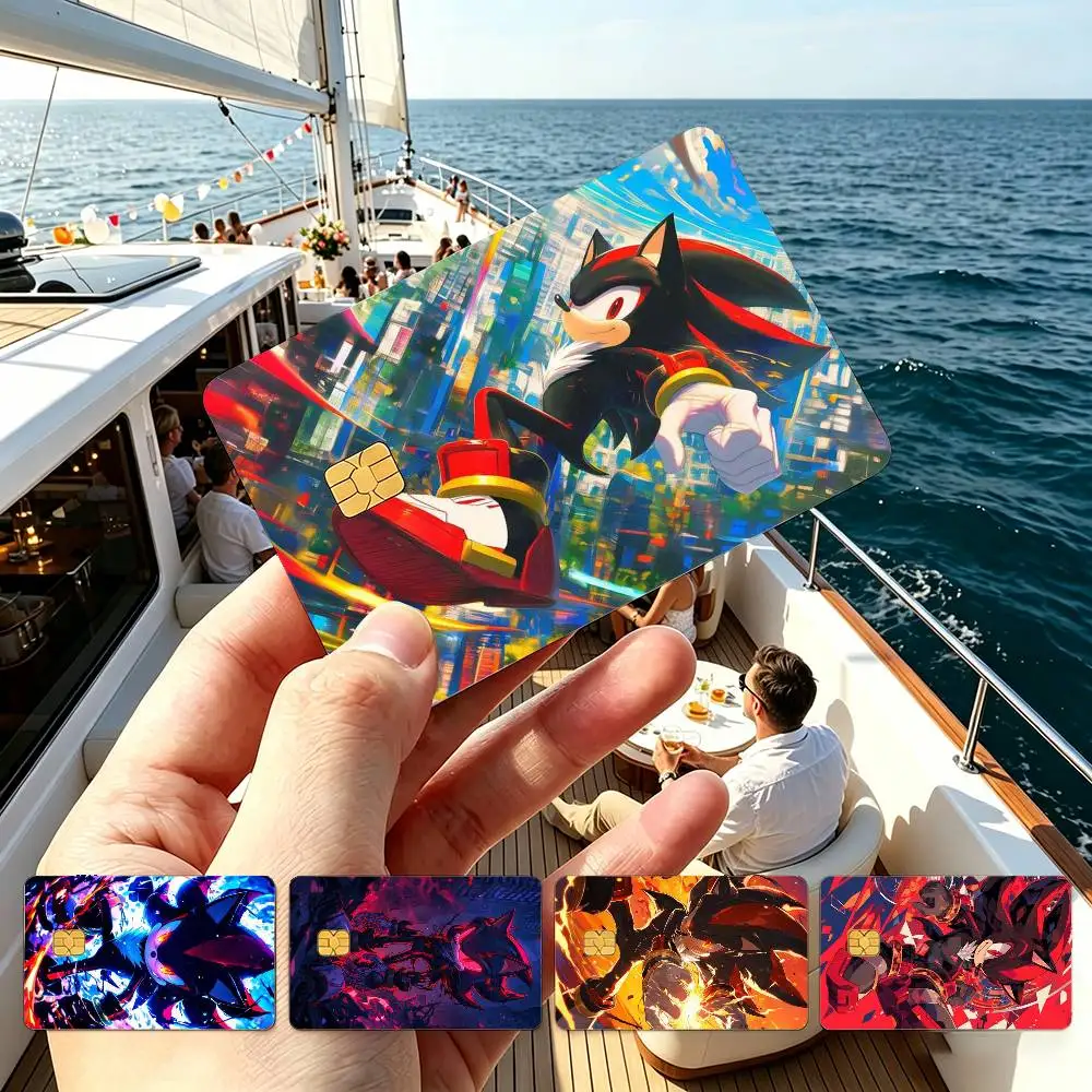 Shadows S-Sonics Hedgehog Credit Card HD Stickers Game Card Decal Small Chip Waterproof Sticker Gift