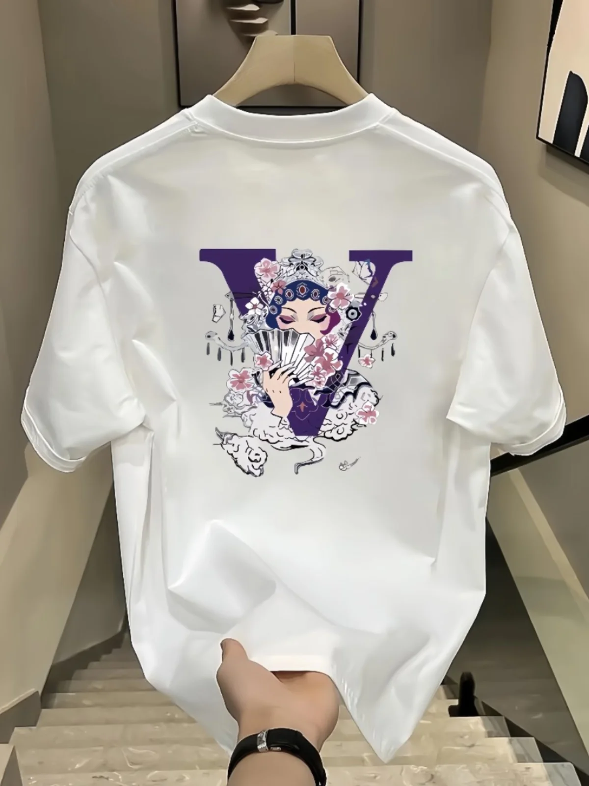 

Outlet Store Heavyweight Pure Cotton Casual ex INS Versatile Top Faionable Sun Protection Men's Clothing round Ne o...