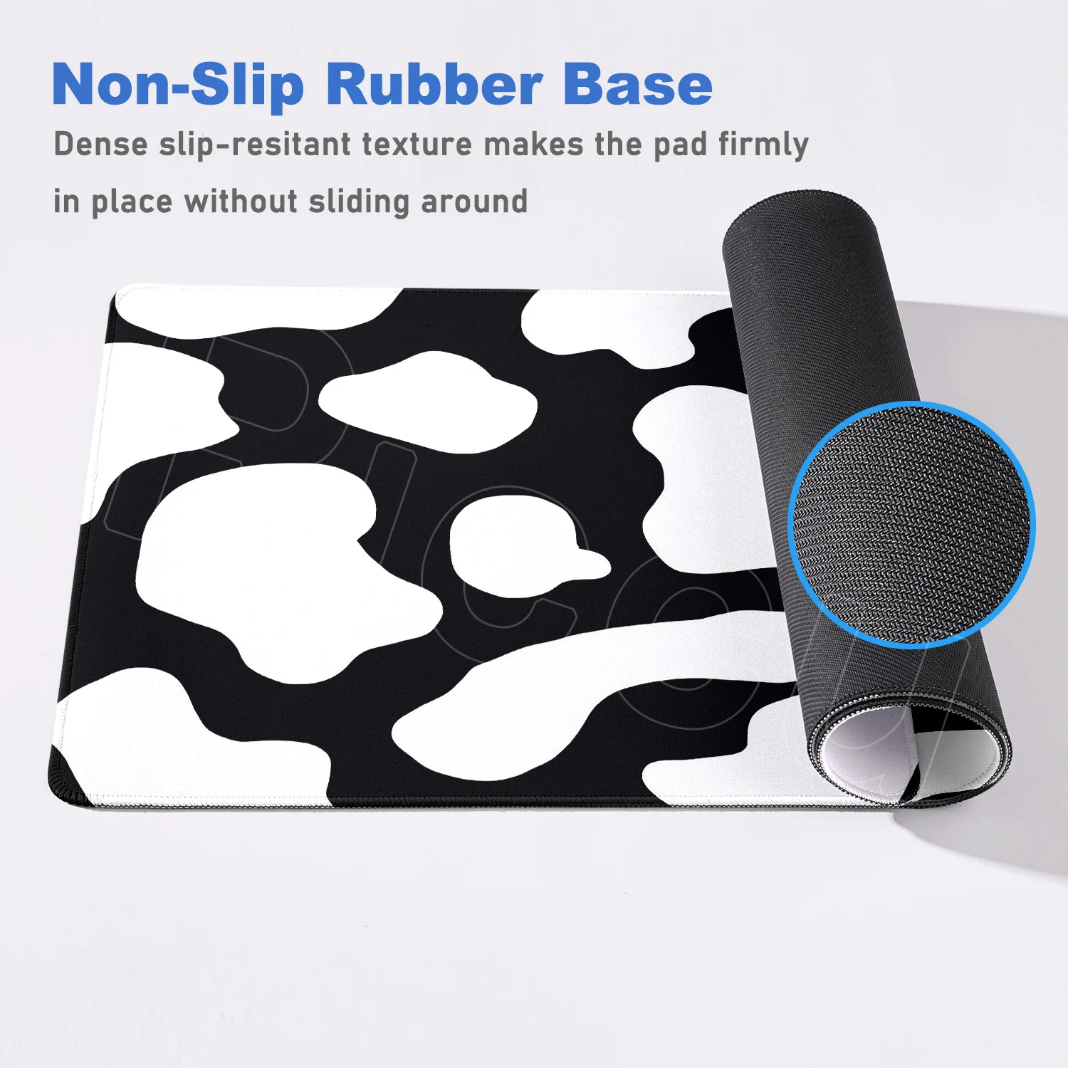 Alas Mouse Pola Sapi Baru Alas Mouse Kantor Permainan PC Laptop Tebal Alas Meja Karet Antiselip Kustom Aksesori Gaming