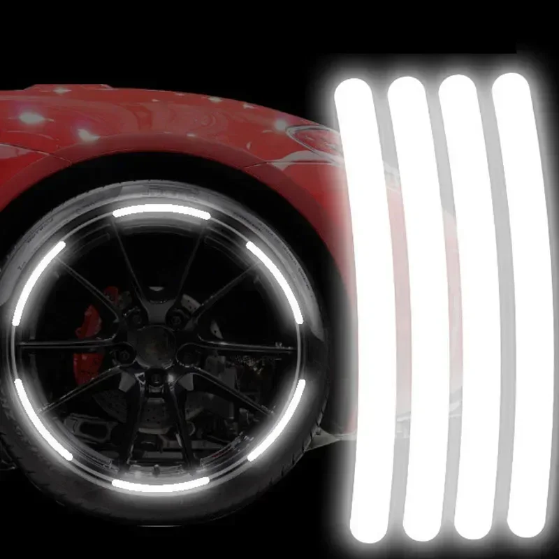 Car Wheel Hub Reflective Stripes Sticker Driving Safety Tire Decor Warning Sticker Warning Reflective Tape Car Accessories image 4