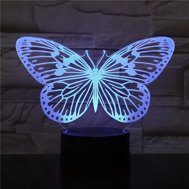 Nighdn Butterfly Lamp Led Night Light for Kids 7 Color Change USB Table Bedside Lamp Child Nightlight Birthday Christmas Gift