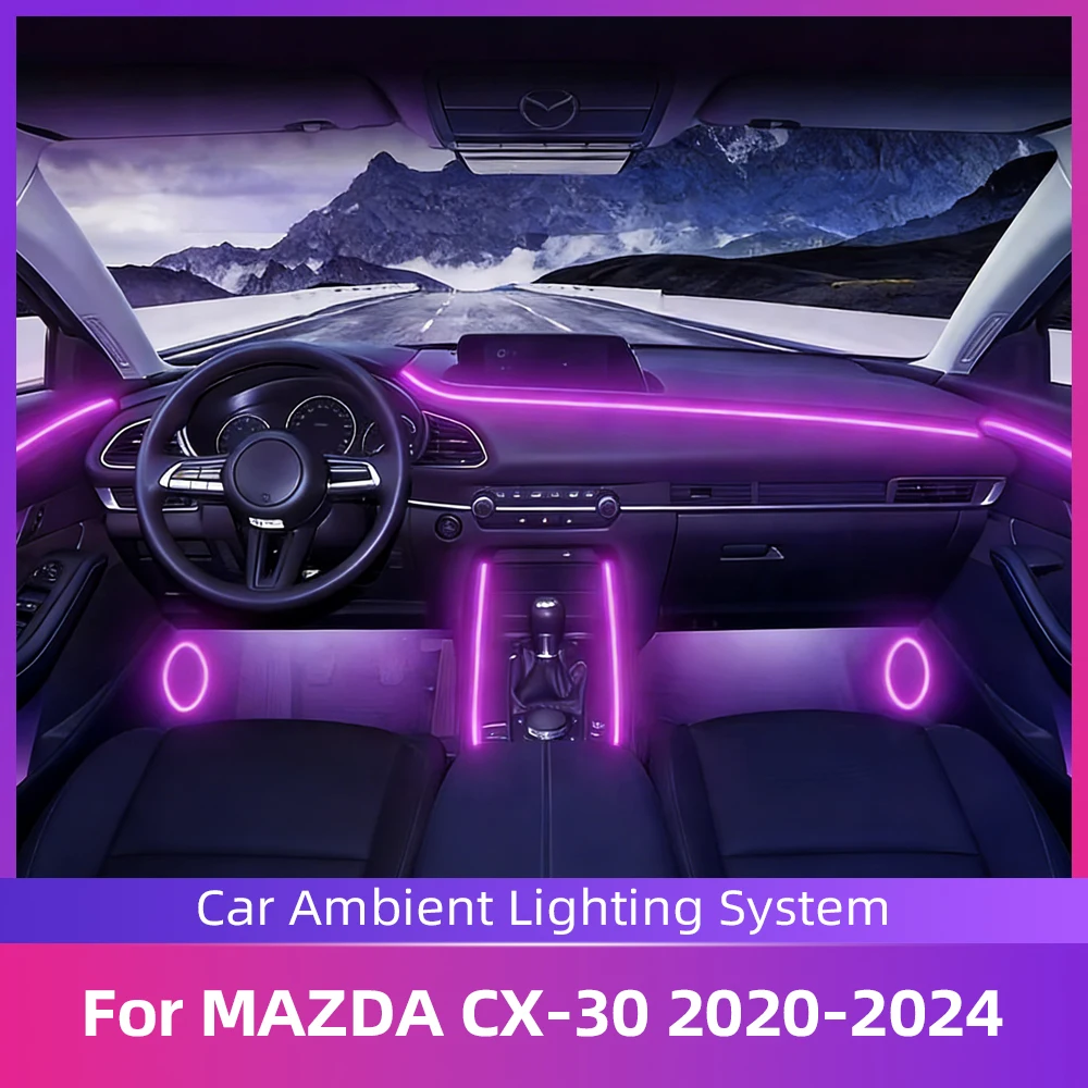 

For The MAZDA CX-30 For 2020-2025 Car Interior LED Neon Ambient Light Strip Music Sync Acrylic Rhythm Light Support App Control