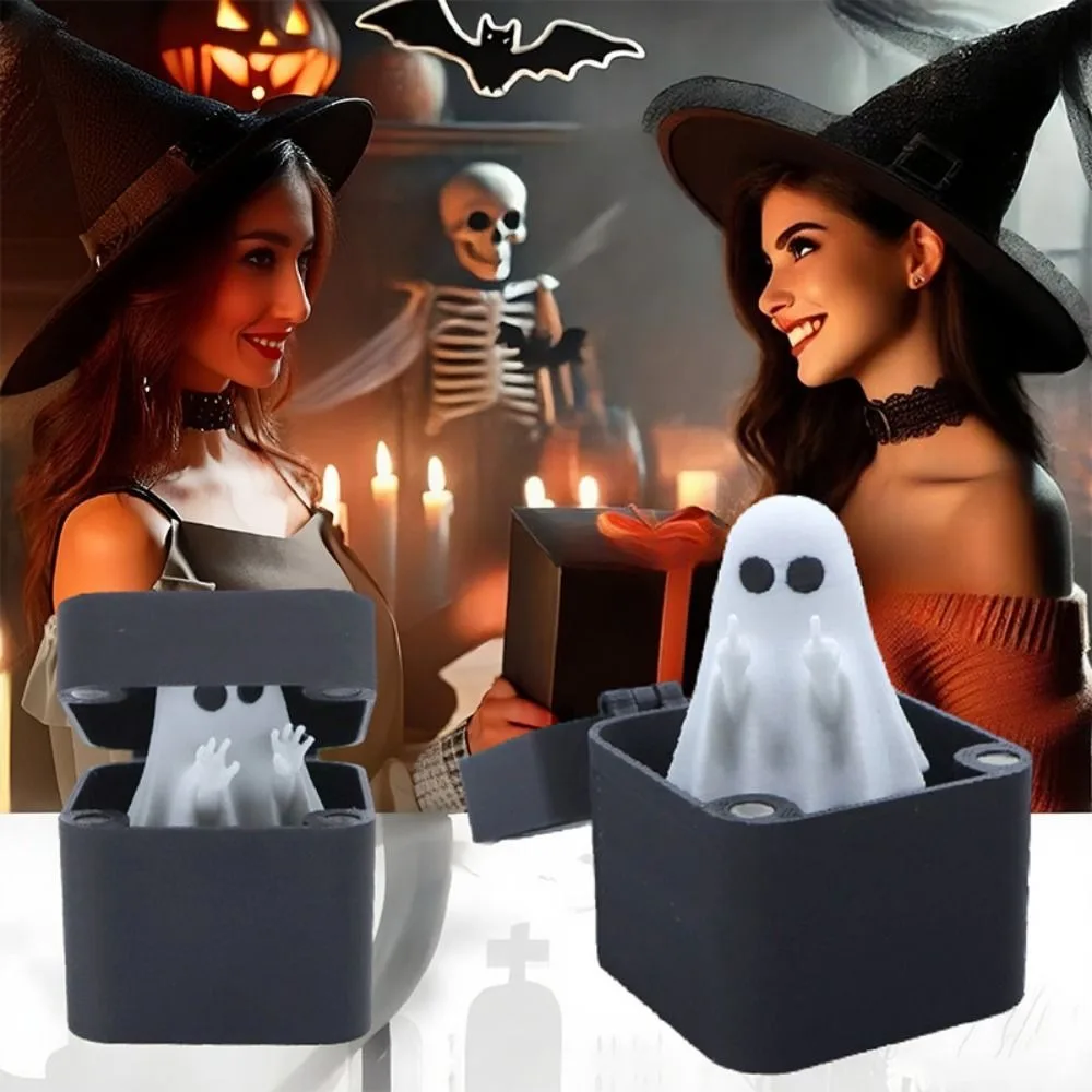 New Creative Halloween Ghost Finger Surprise Gift Box Hot Stamping Cute Finger in a Box Funny Prank Ghost Box Surprise Party