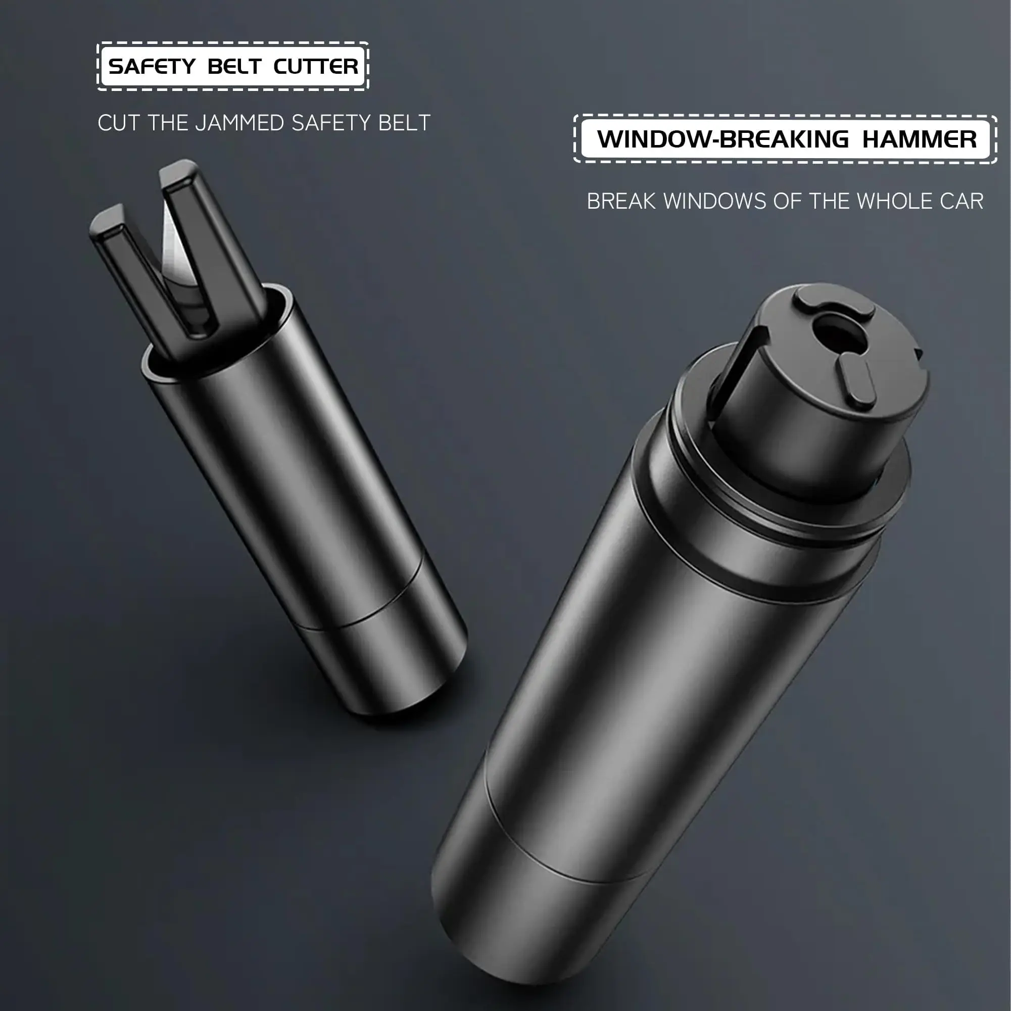 

2025 New Beamlab Life Hammer Car Escape Tool and Seatbelt Cutter, Emergency Glass Breaker for New Cars (Red and Black)