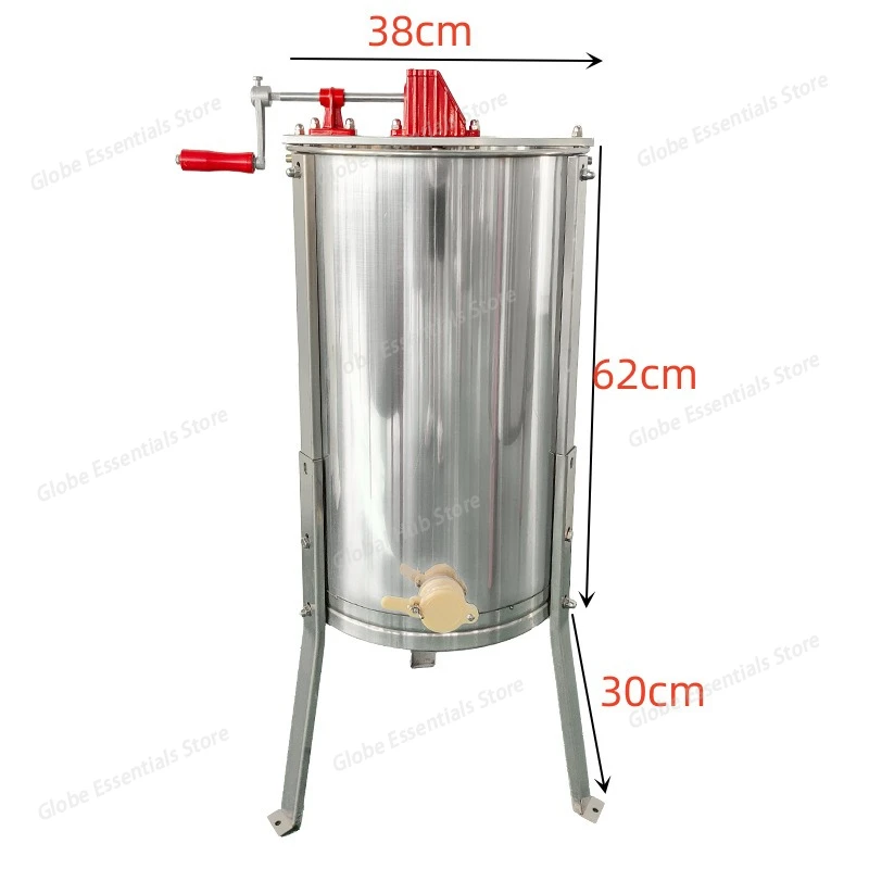 Manual two-frame stainless steel honey shaker with bracket flow honey port two-frame honey shaker