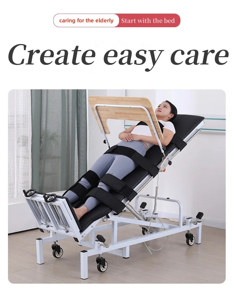 Hot Selling Elderly Paralyzed Patients Medical Rehabilitation Lifting Lowering Electric Standing Hospital Bed