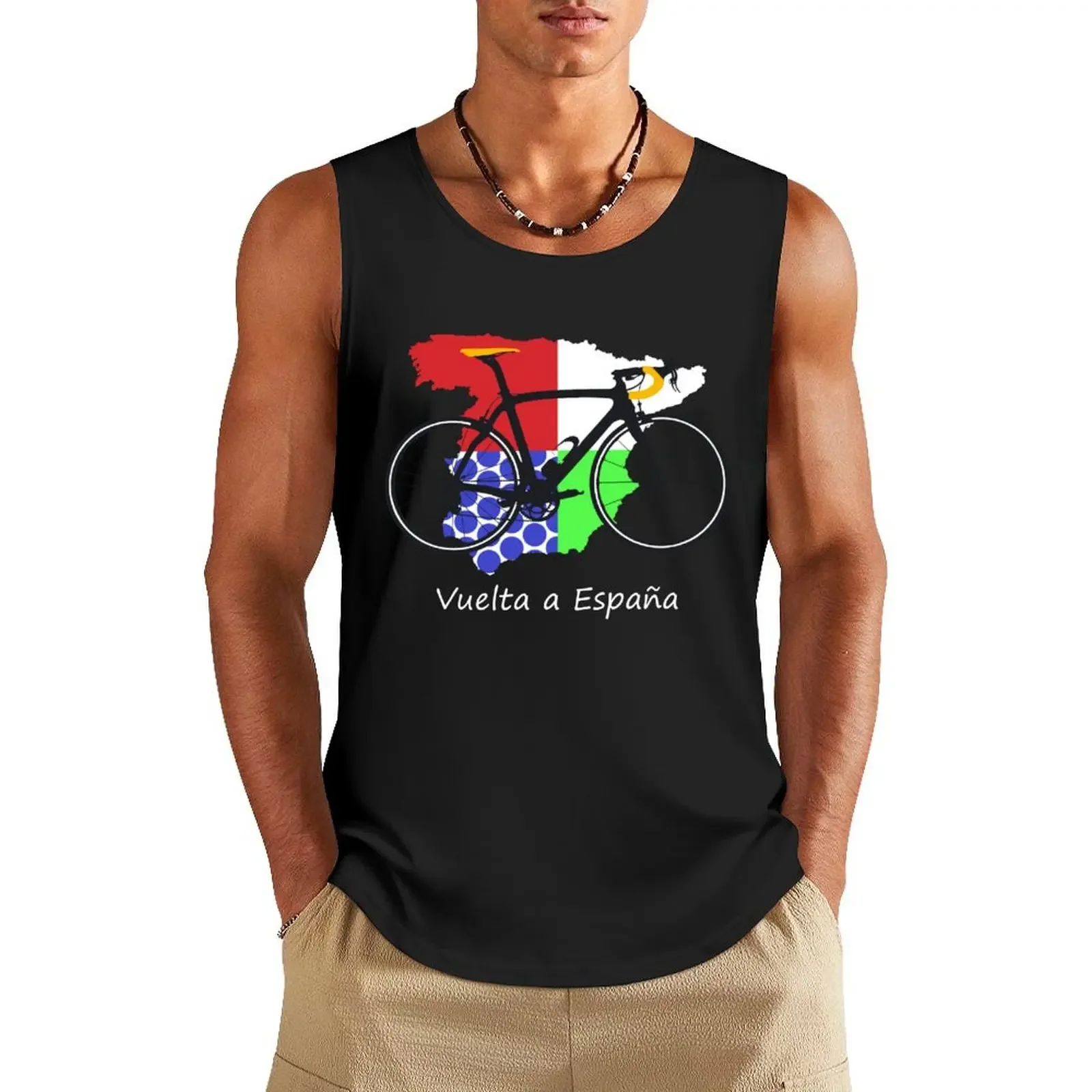 Vuelta a Espa?a Tank Top Camiseta sin mangas para hombre Camiseta gimnasio hombre trajes deportivos