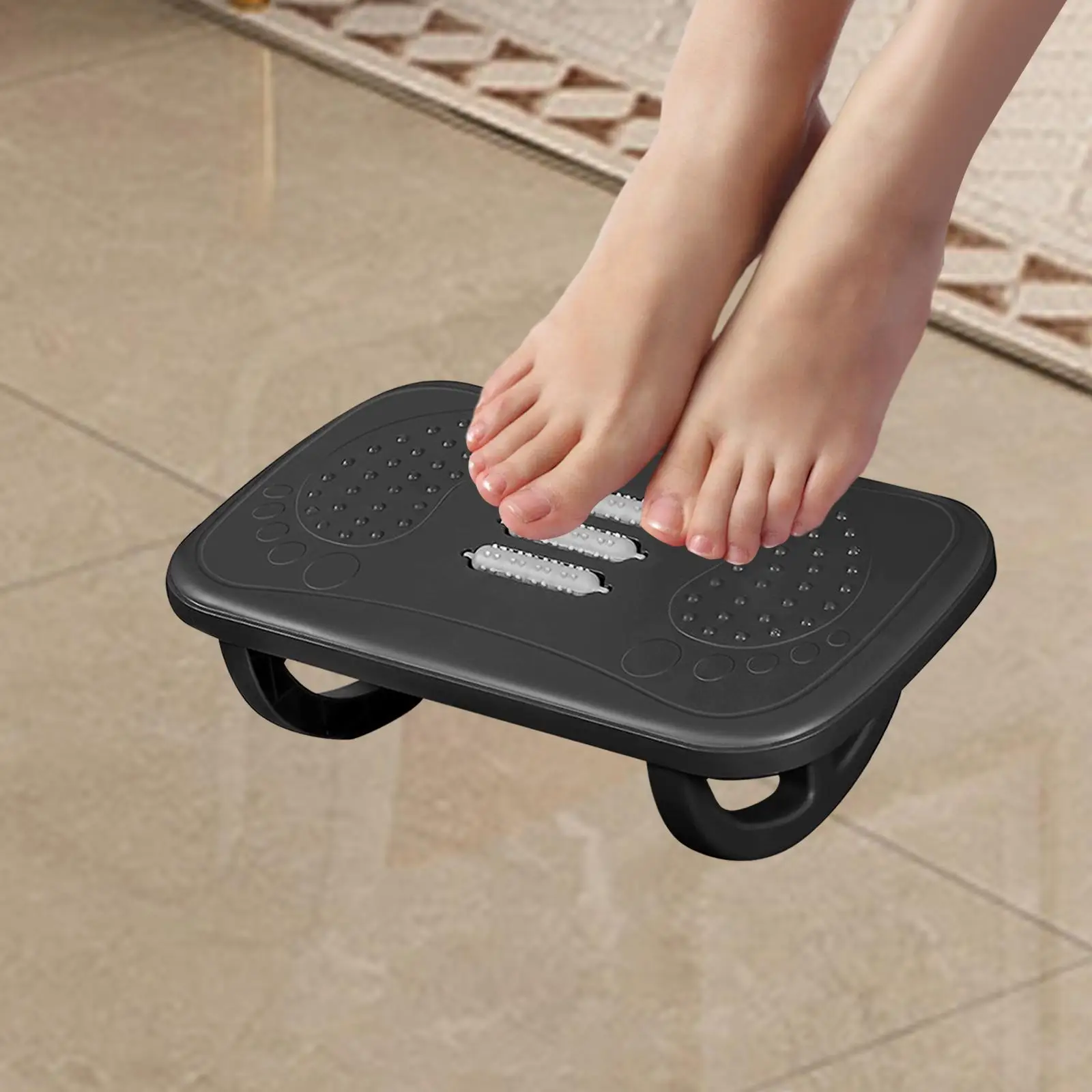 Footrest for under Desk Ergonomic Desk Leg Rest Rocker Balance Board Comfortable Foot Stool for Gaming Computer Desk Home Office