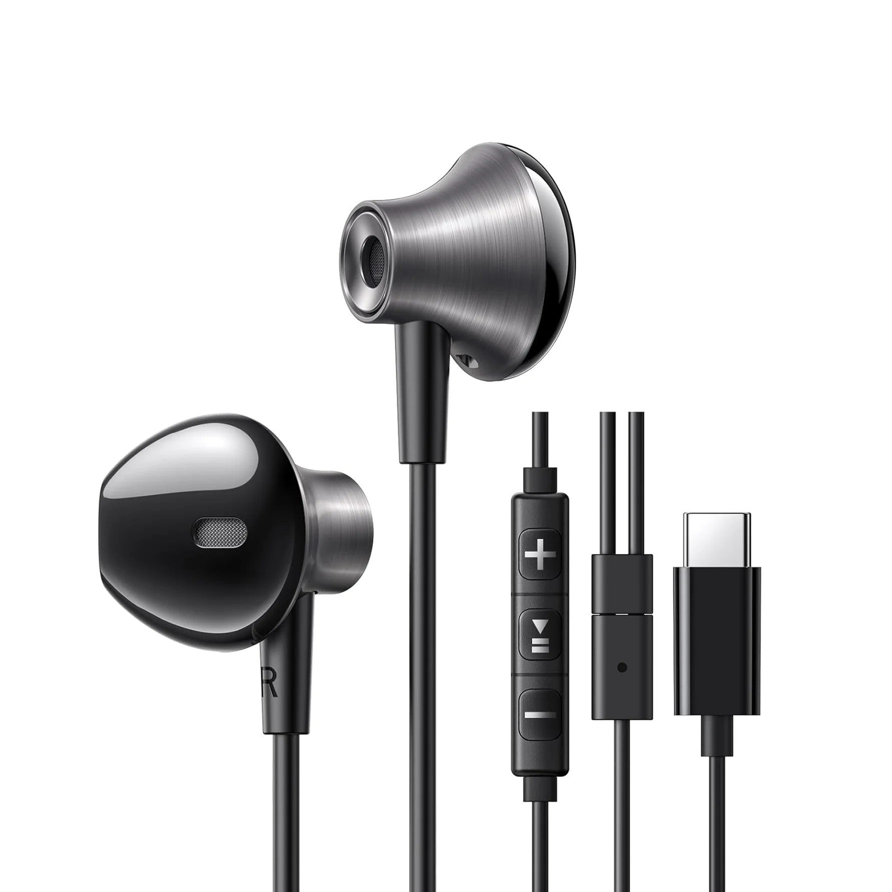 

UGREEN USB C Headphones Wired with Mic&Volume Control, Hi-Fi Stereo Wired Type C Earphones Light-weight Ergonomic Design Earbuds