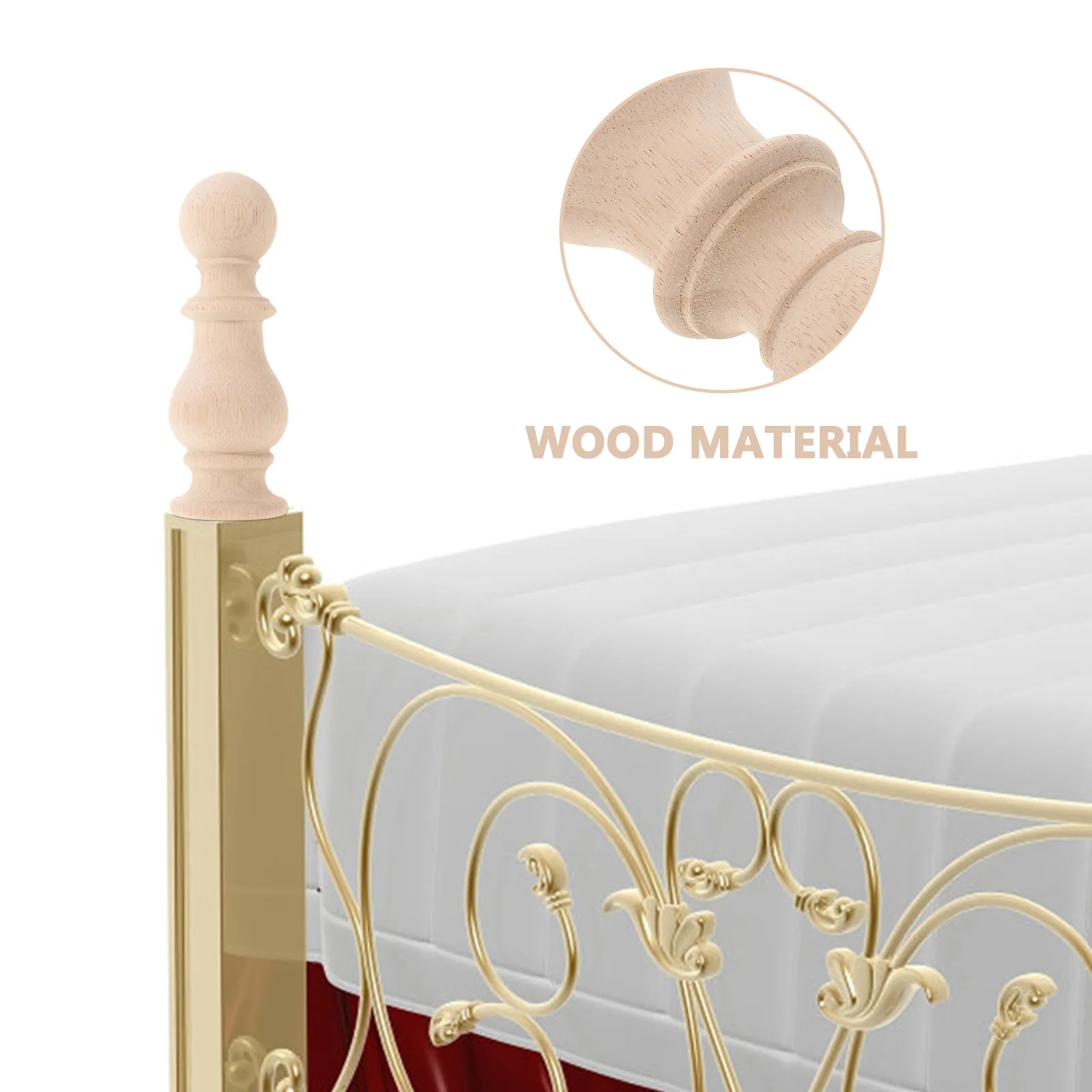 Unfinished Wood Post Finials Victorian Decorative Ball Pointed Top Toppers Porch Deck Railings Staircase Newel Cap Wooden