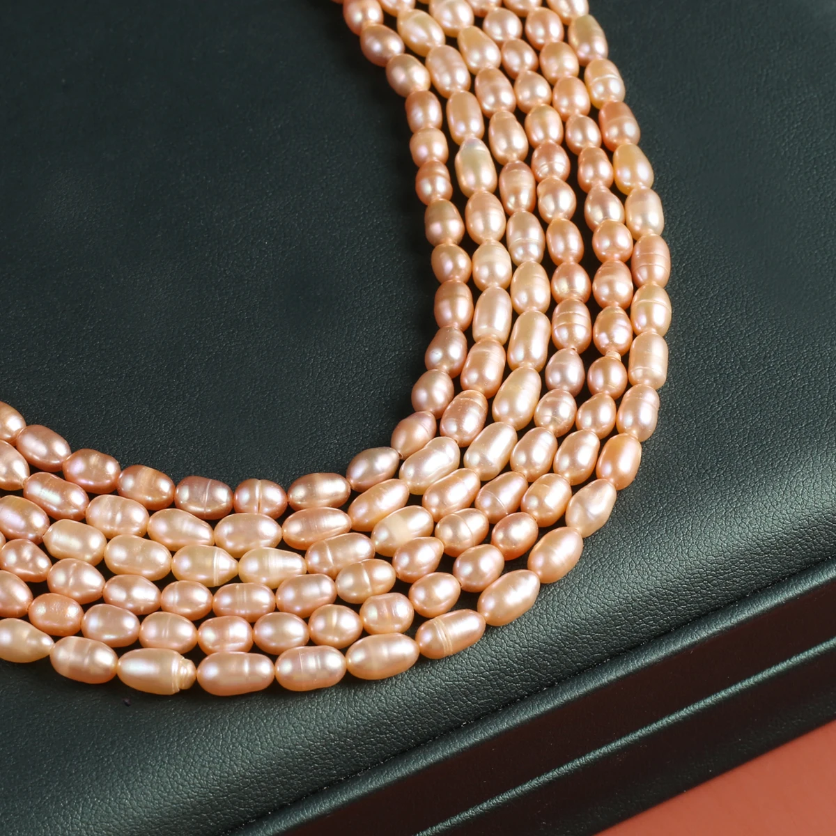 Natural Pearl Rice Shaped Beads Exquisite Shape Elegant Appearance for DIY Jewelry Making Handmade Bracelet Necklace Length 36cm