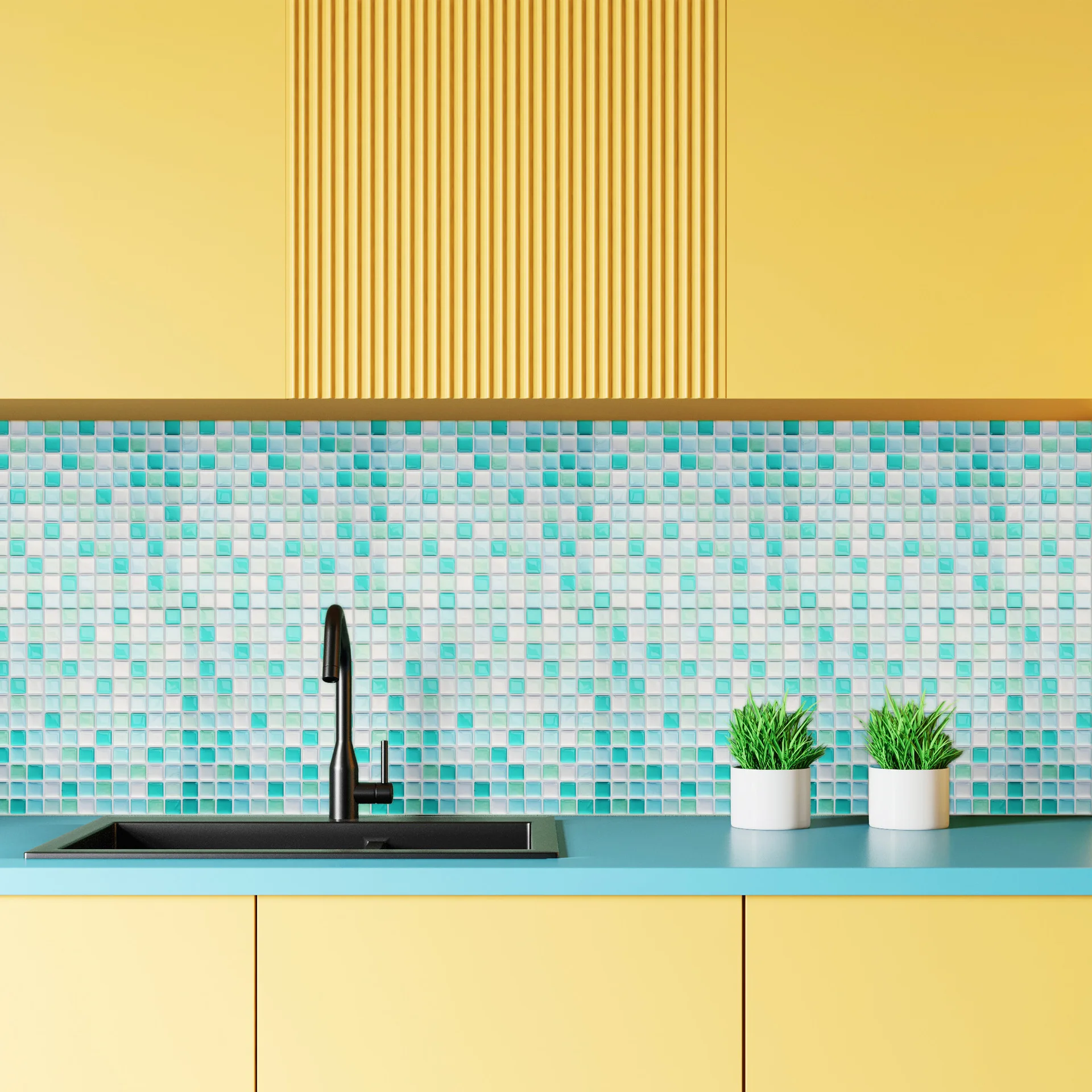 10/20pcs/set DIY Kitchen Bathroom Stickers Waterproof Self Adhesive 3D Tile Adhesive Pads Wall Stickers Mosaic Tile Decal Decor