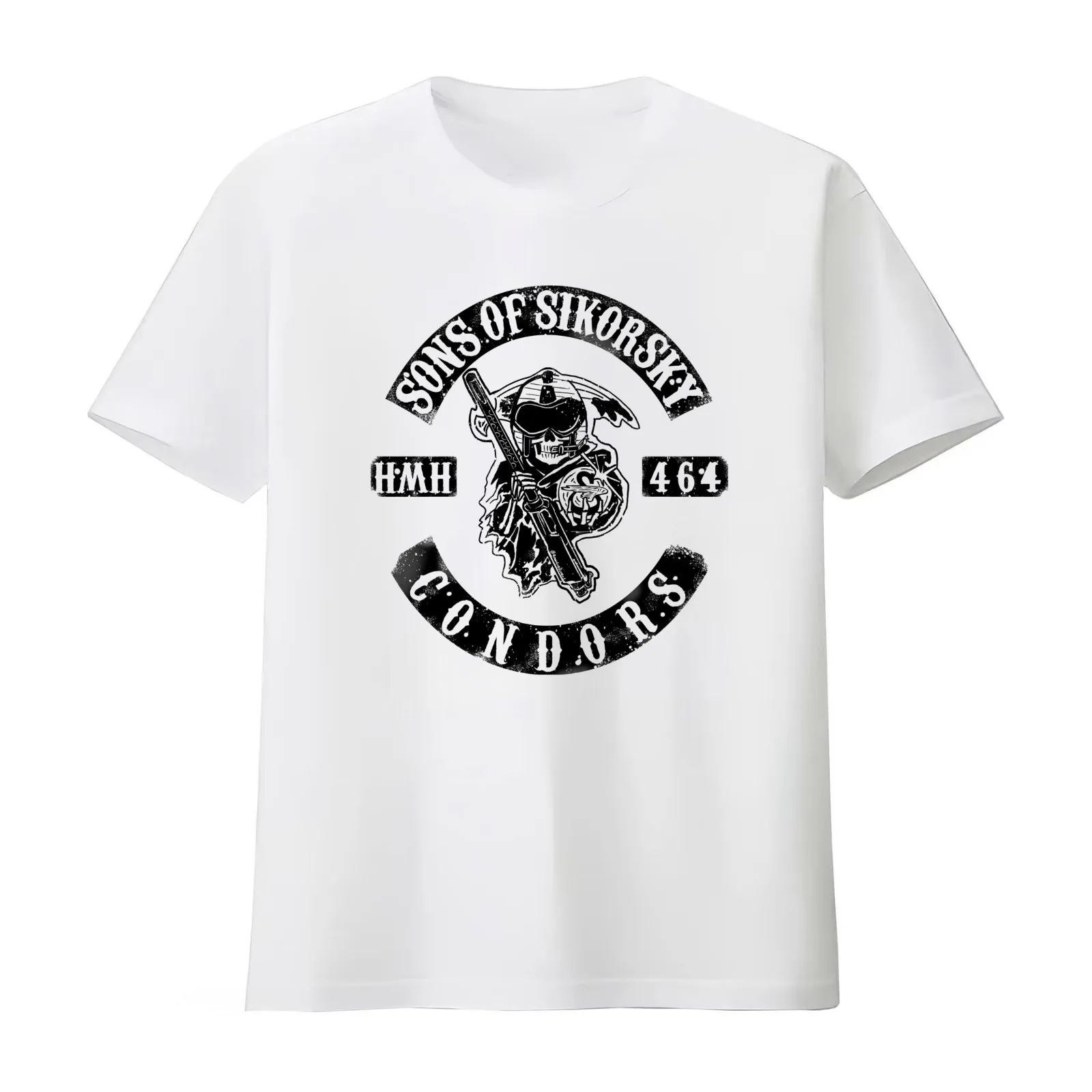 Sons of Sikorsky - Crew Chief - HMH-464 T-Shirt Summer Casual Cotton Tee Oversized Streetwear Tops Vintage Graphic Print