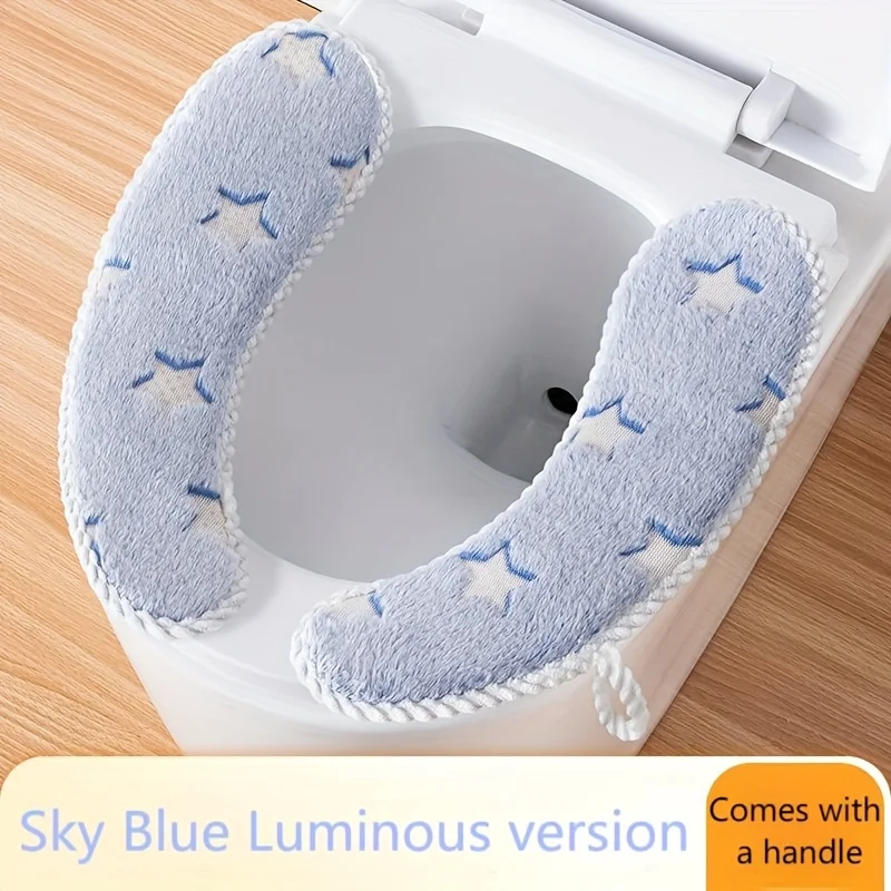 1 قطعة غطاء المرحاض مقعد المرحاض غطاء مقعد المرحاض السلطانية غطاء غطاء وسادة الدافئة لينة GlowInTheDark اكسسوارات الحمام وسادة