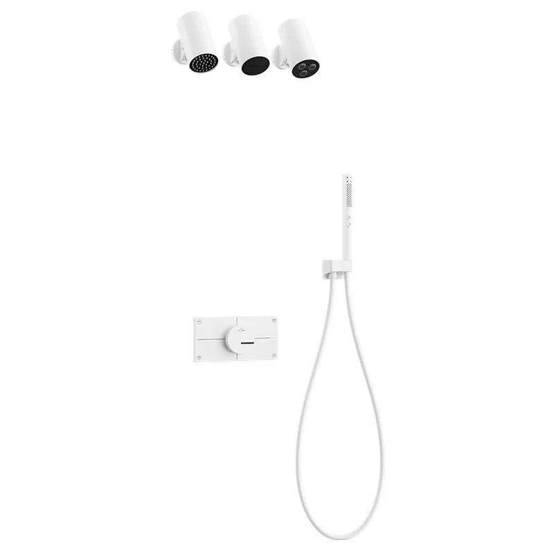 

Light luxury all-copper concealed shower shower, bathroom embedded hot and cold multi-functional water outlet shower set