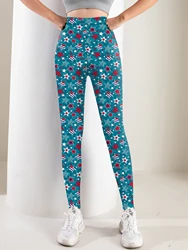 Hot Sales Of Women's Nine-point Pants Star Printed Small Foot Pants Blue Skinny Leggings High Stretch Slim Girth Pants Women