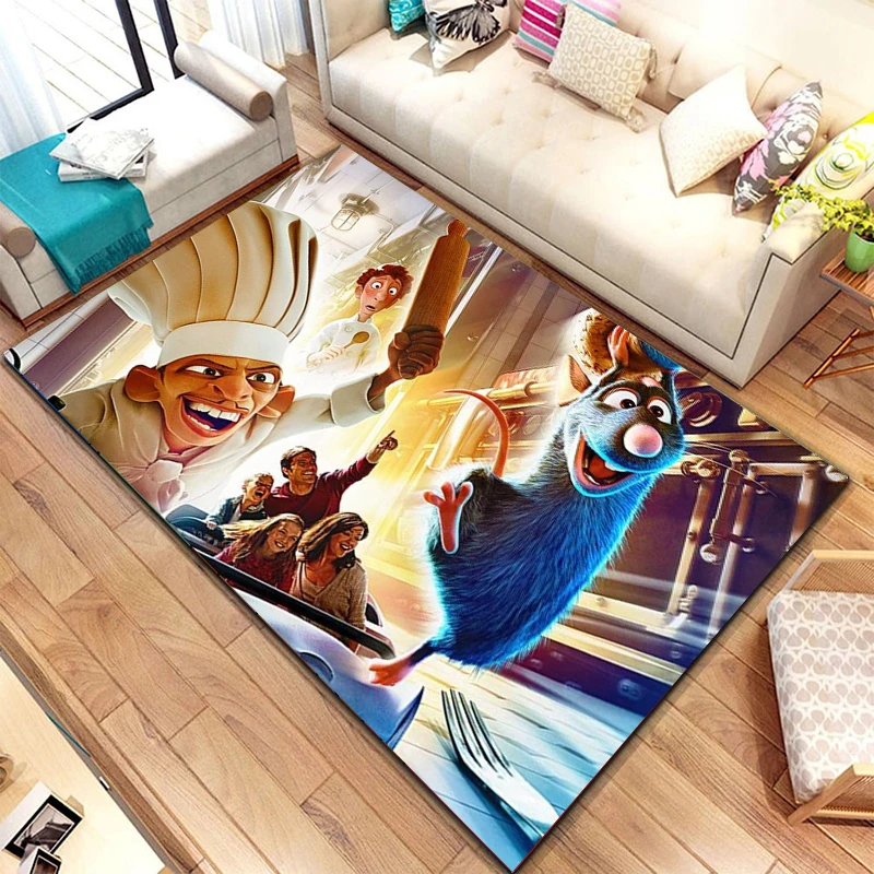 Disney Ratatouille Print Floor Mat Anti-Slip Rug 3D Carpets for Living Room Bedroom Area Sofa Home Kids Decor Floor Rugs MINISO