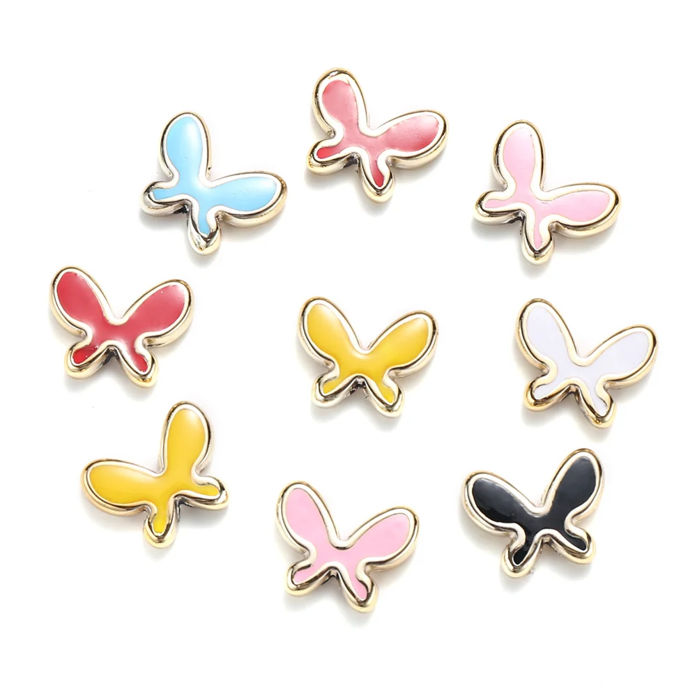10 Stück 20 Stück 15x19mm Niedliche Schmetterling-Acrylperlen mit Goldrand in Bonbonfarben Lose Perlen für DIY-Halsketten, Armbänder und Schmuckzubehör – Detail 6