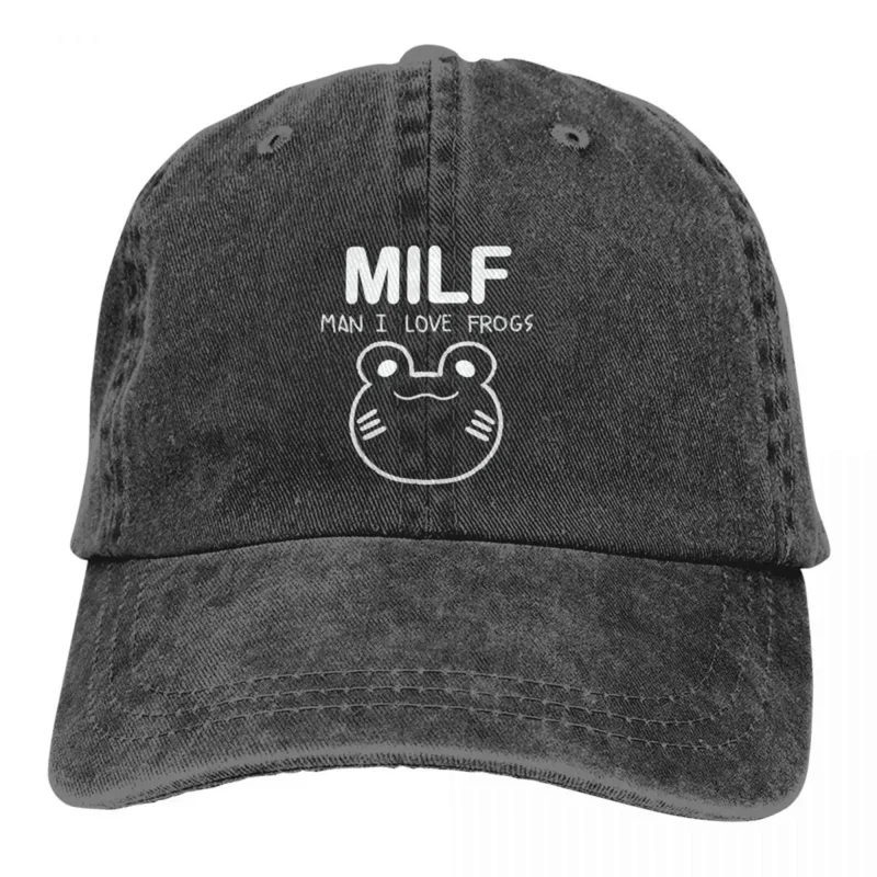 Man I Love Frogs Baseball Cap Men Hats Women Visor Protection Snapback MILF Abbreviation Culture Caps