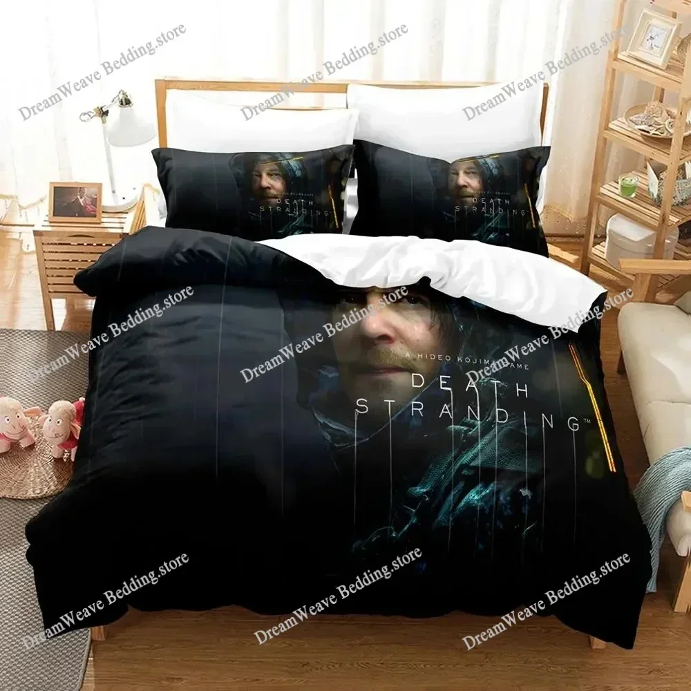 New Death Stranding Bedding Set Single Twin Full Queen King Size Bed Set Adult Kid Bedroom Duvet cover Sets 3D Print Game Anime5