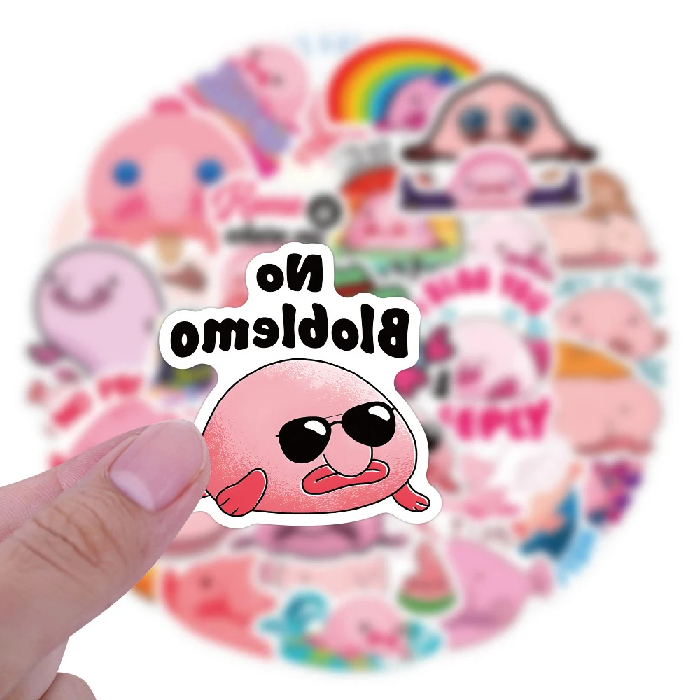 10/30/60PCS Cute Blobfish Cartoon Stickers for Kids Waterproof Decorative Stationery Phone Case Luggage Kids DIY Sticker Decals