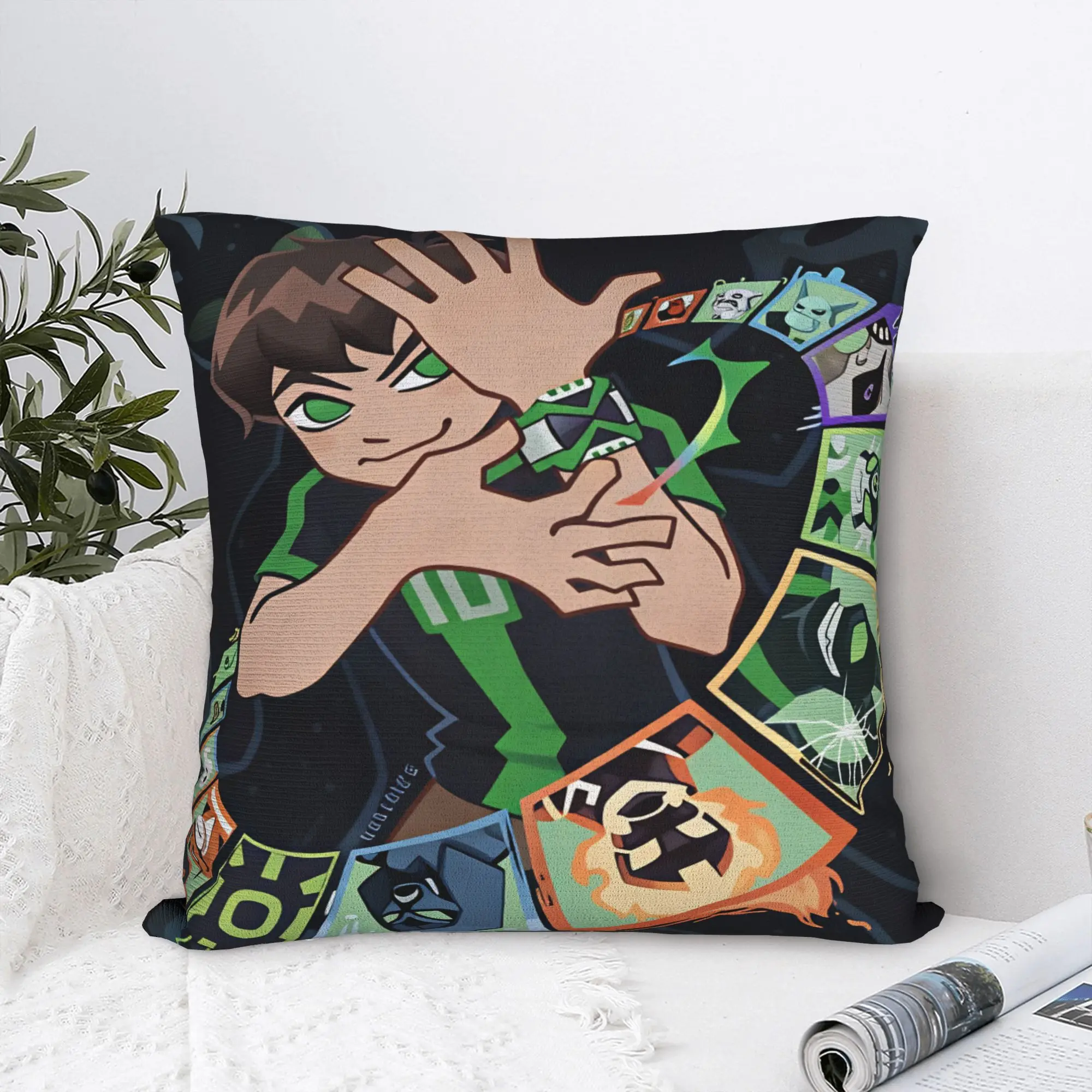 Pillow Case Ben 10 Cartoon Soft  Pillow Cover For Living Room Chair Funny Pillowcases