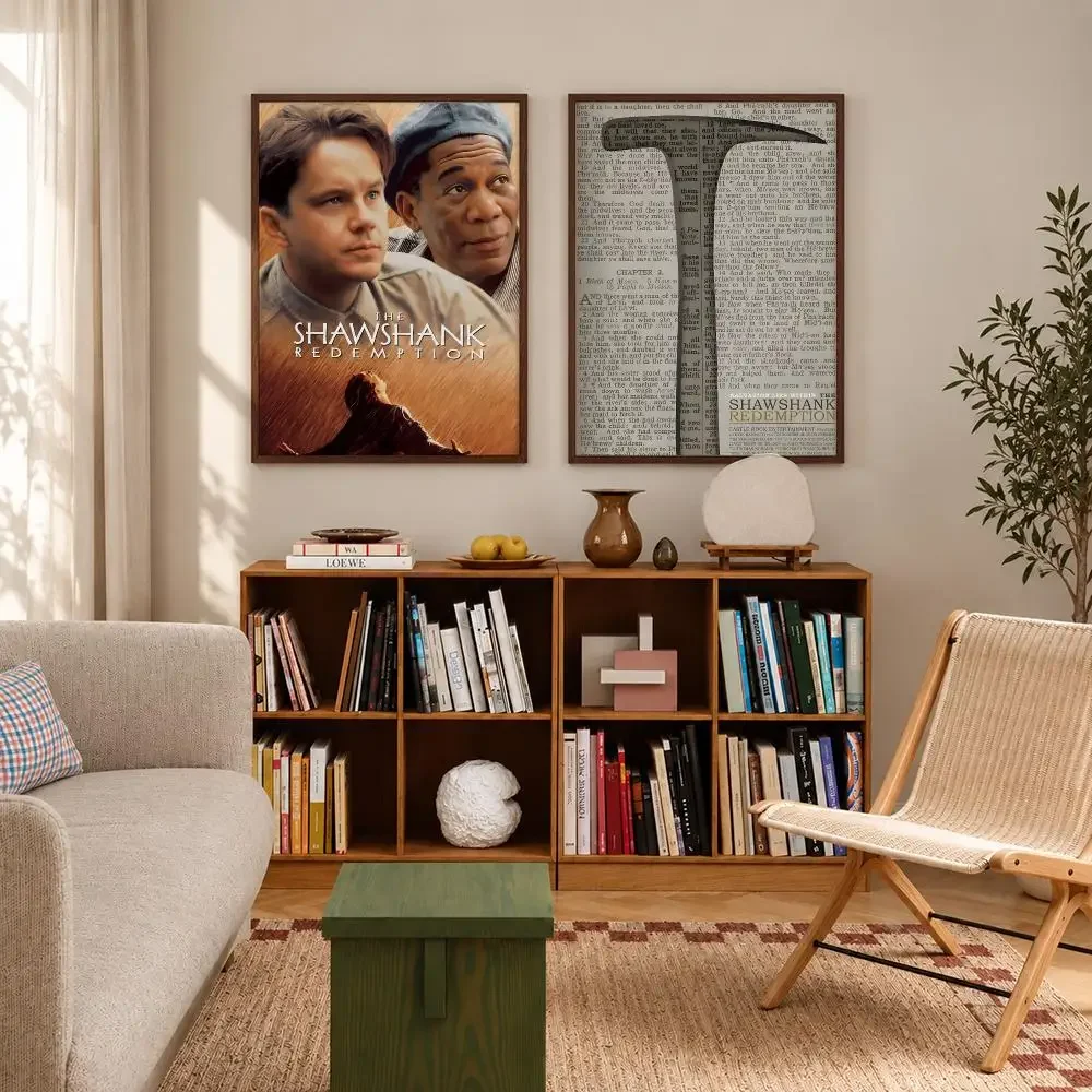 Acclaimed Classic Prison Drama Movie The Shawshank Redemption Poster Self‑Adhesive Waterproof Poster Sticker Wall Art Home Decor