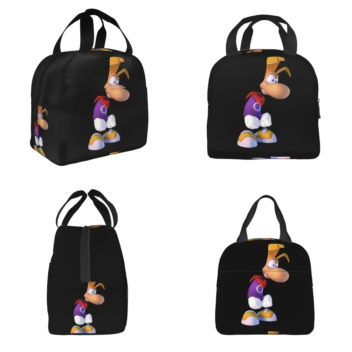 ألعاب الكرتون Rayman Legends أكياس الغداء معزول بينتو صندوق المحمولة حقيبة الغداء أكياس نزهة قابلة لإعادة الاستخدام للنساء فتاة العمل