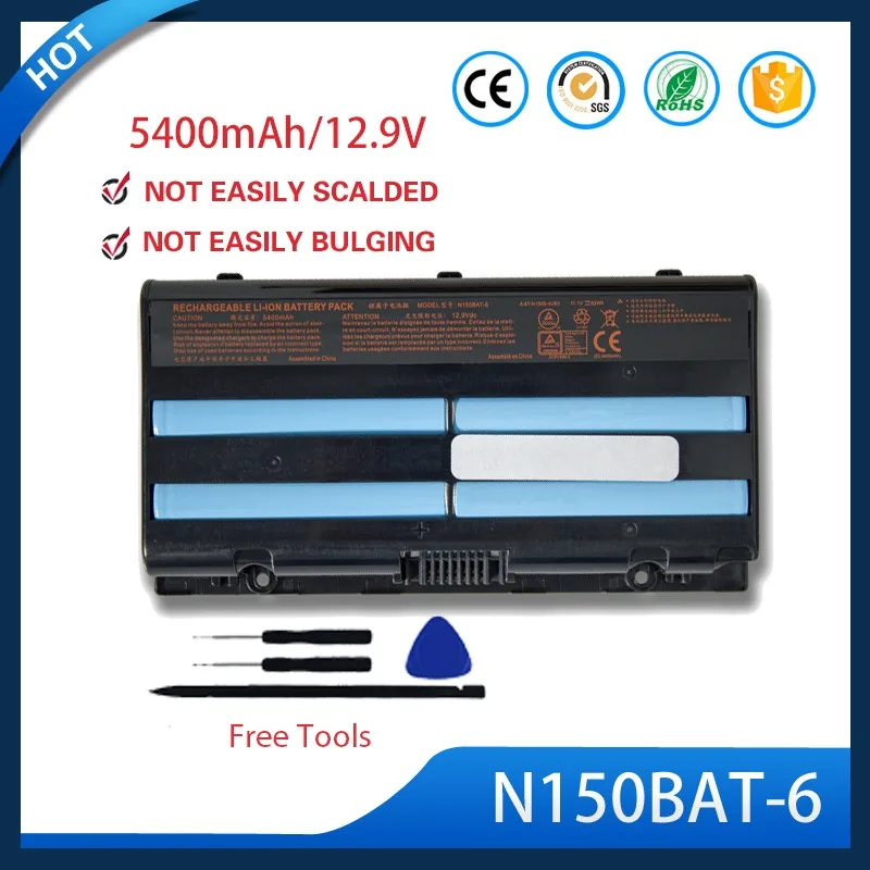Replacement N150BAT-6 Battery Compatible For Clevo N150SD N155SD N170SD