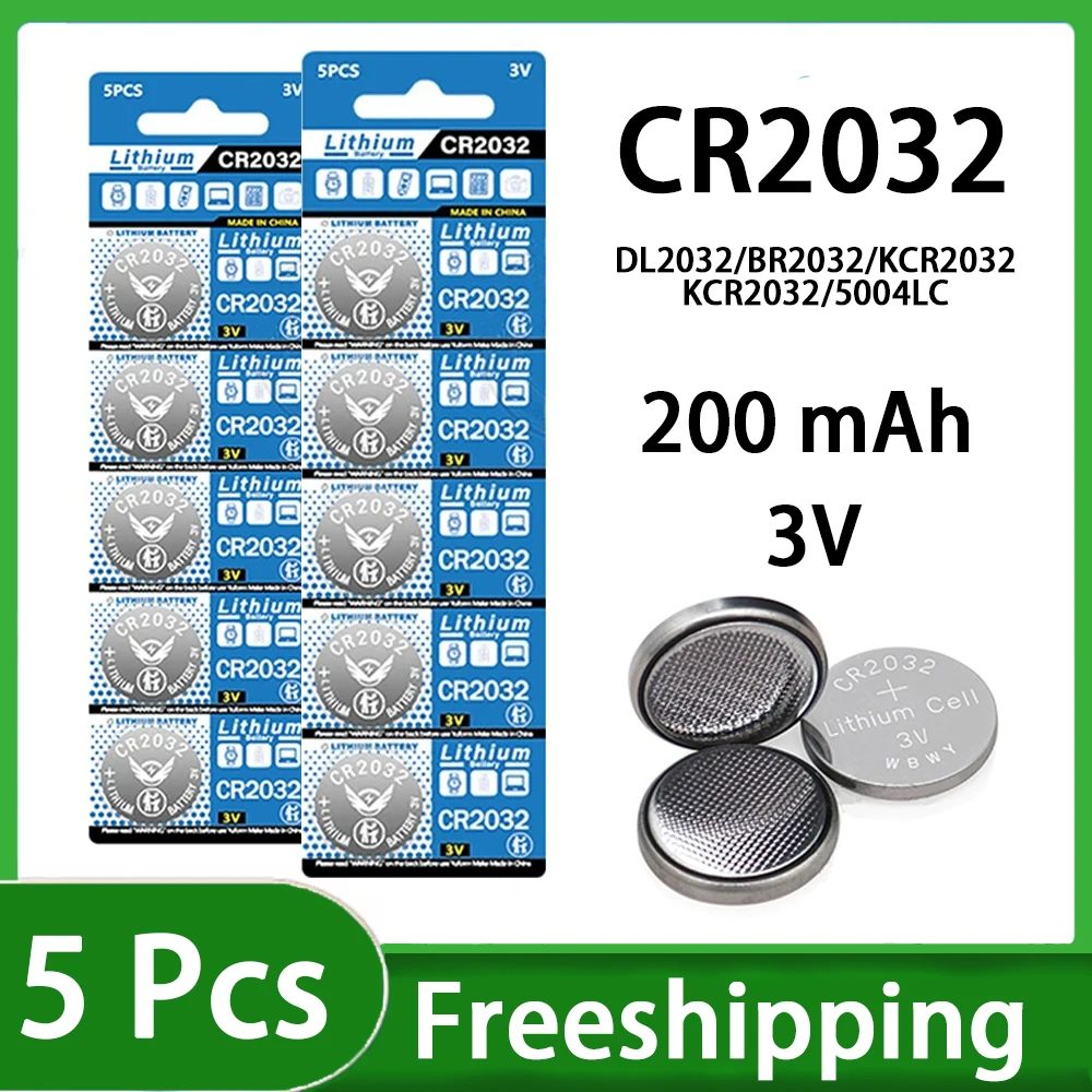 

5-50PK 3V CR 2032 CR2032 кнопочные батареи DL2032 BR2032 KCR2032 200mAh литиевая батарея для часов игрушек пульт дистанционного управления