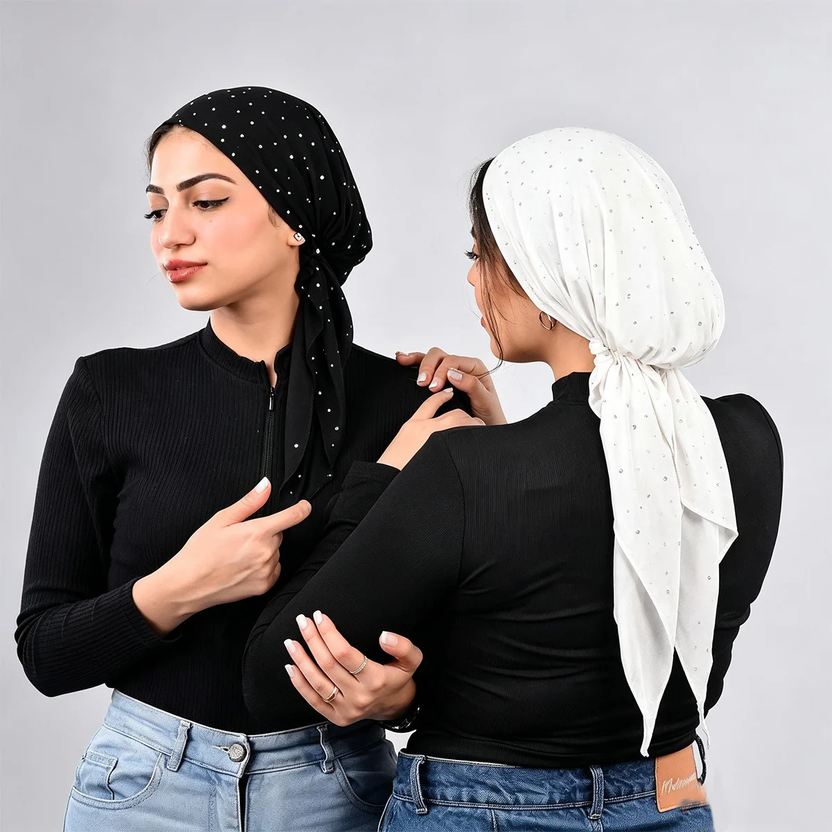 New Women Long Tail Turban Pre-tied Hat Muslim Hijab Bandanas Headscarf Instant Scarf Head Wrap Bonnet Beanies Turbante Mujer