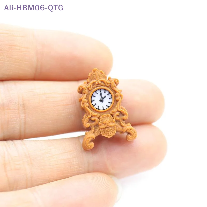 [New] 1Pcs Vintage Style Table & Floor Clocks 1:12 Scale Dollhouse Miniature Clock For Doll House Decor DIY Accessories