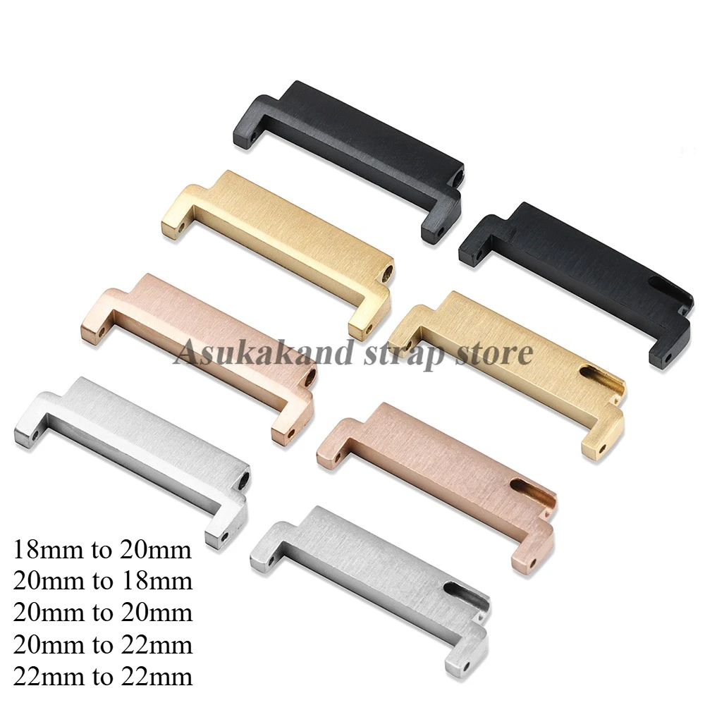 2pcs Quick Release 20mm To 18mm 20mm 22mm To 22mm 22mm To 20mm Steel Adapters Pins Connectors Watch Band Spring Bars Accessories