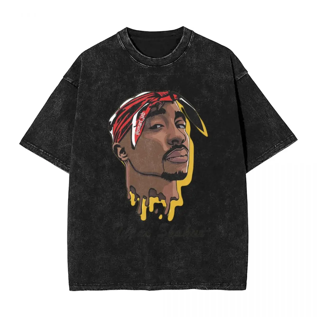 

Rapper Tupac woman Men Washed T-Shirt Hot stamping Print Tees,Harajuku Cotton Tshirt Men's Summer Short Sleeve Tees