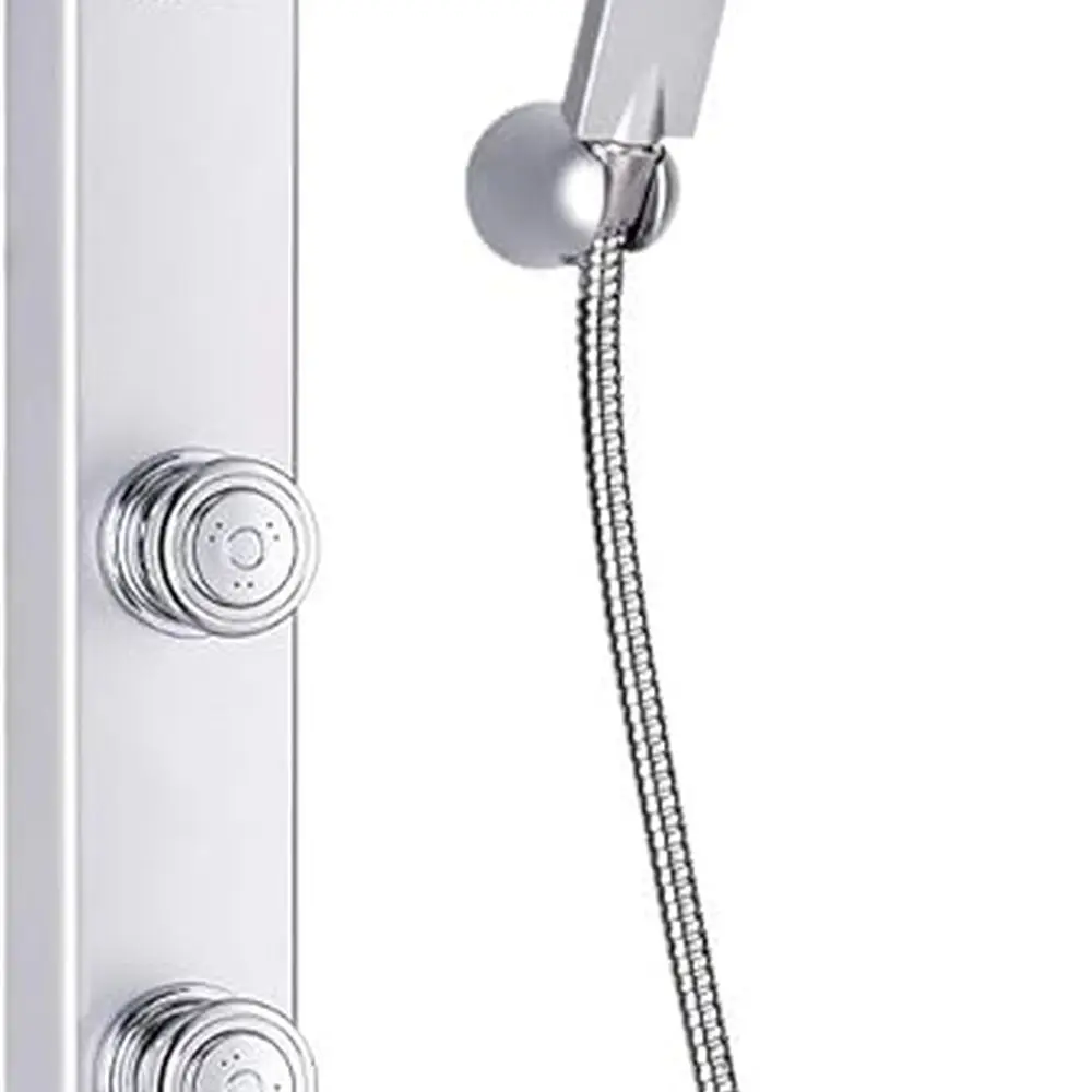 

Chrome Dual Shower System with 8 Rainfall Head and 2 Body Sprays, 2.5 GPM