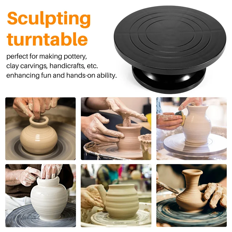 YWDZ-30Cm Pottery Wheel Modelling Platform Sculpting Turntable Model Making Clay Sculpture Tools Round Rotary Turn Plate Pottery