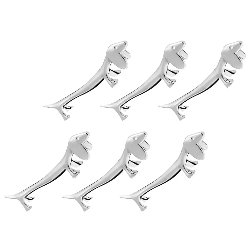 

6pcs Metal Chopstick Rests Zinc Alloy Spoon Holders Decorative Cutlery Organizer Kitchen Accessories Tableware Storage Efficient