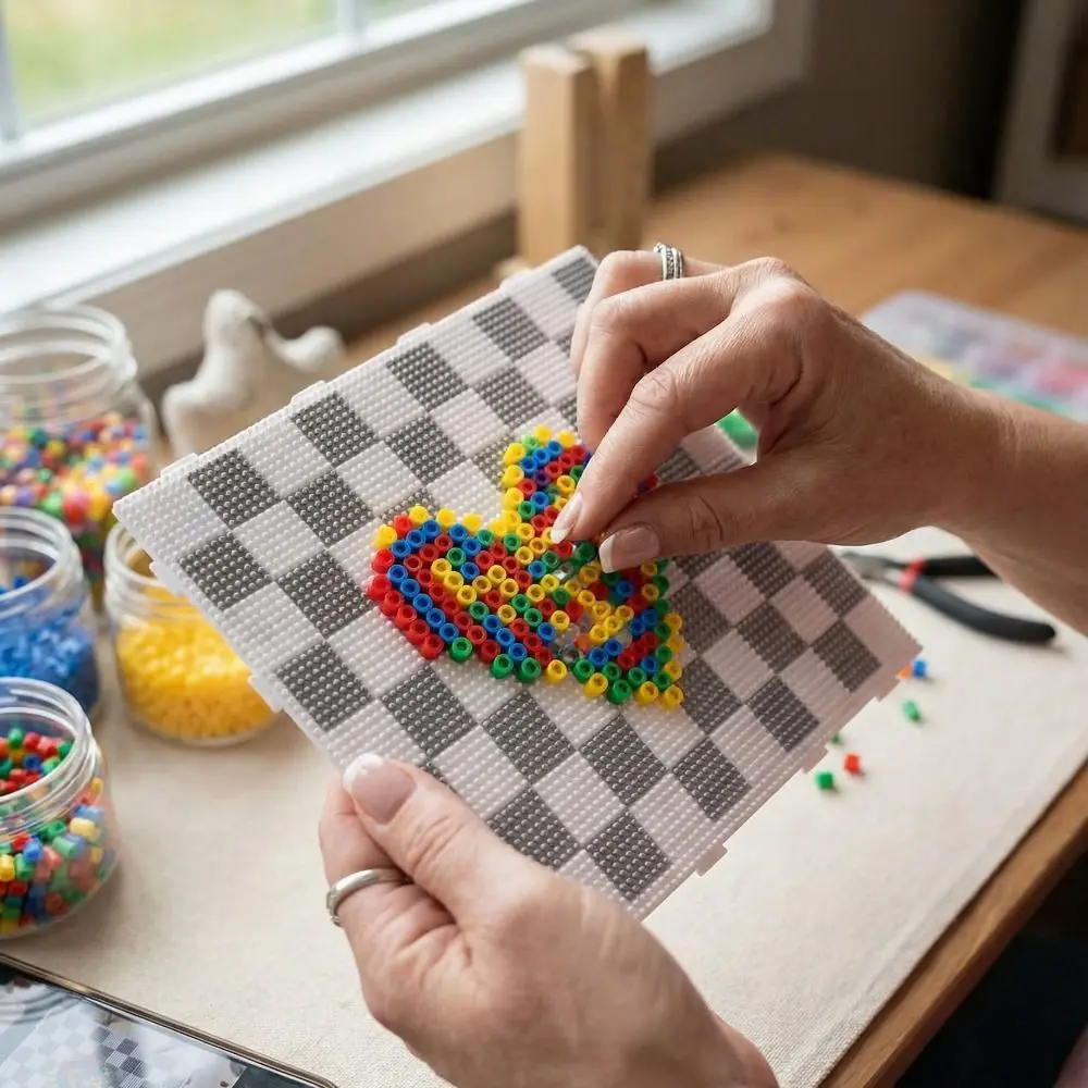 104x104 Pins Fuse Beads Pegboards Heat Resistant DIY Perler Beads Boards Square Creative Fuse Beads Boards Beading Supplies
