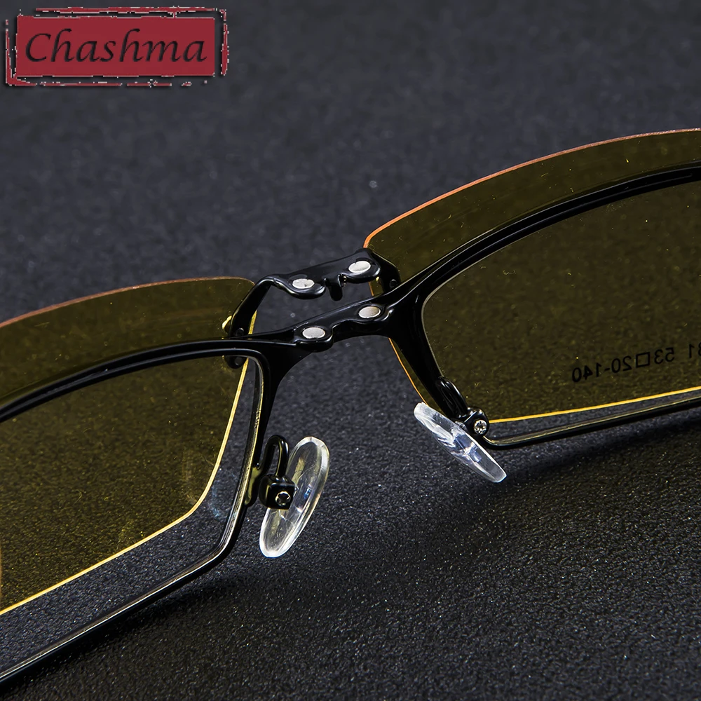 Chashma Day and Night Driving Polarized Clip Sunglasses Glasses Quality Optical Magnet Glasses Frame Mopia Frame Eyeglasses Mens