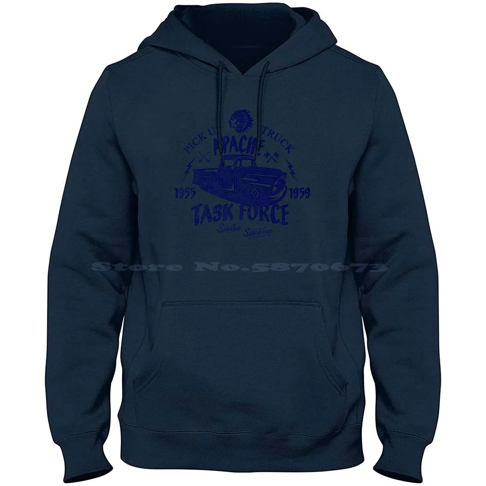 

Apache Truck Task Force Series 100% Pure Cotton Hoodie Tshirt Modified Car Custom Car Mopar Us Car Kustom Kulture Dragster And
