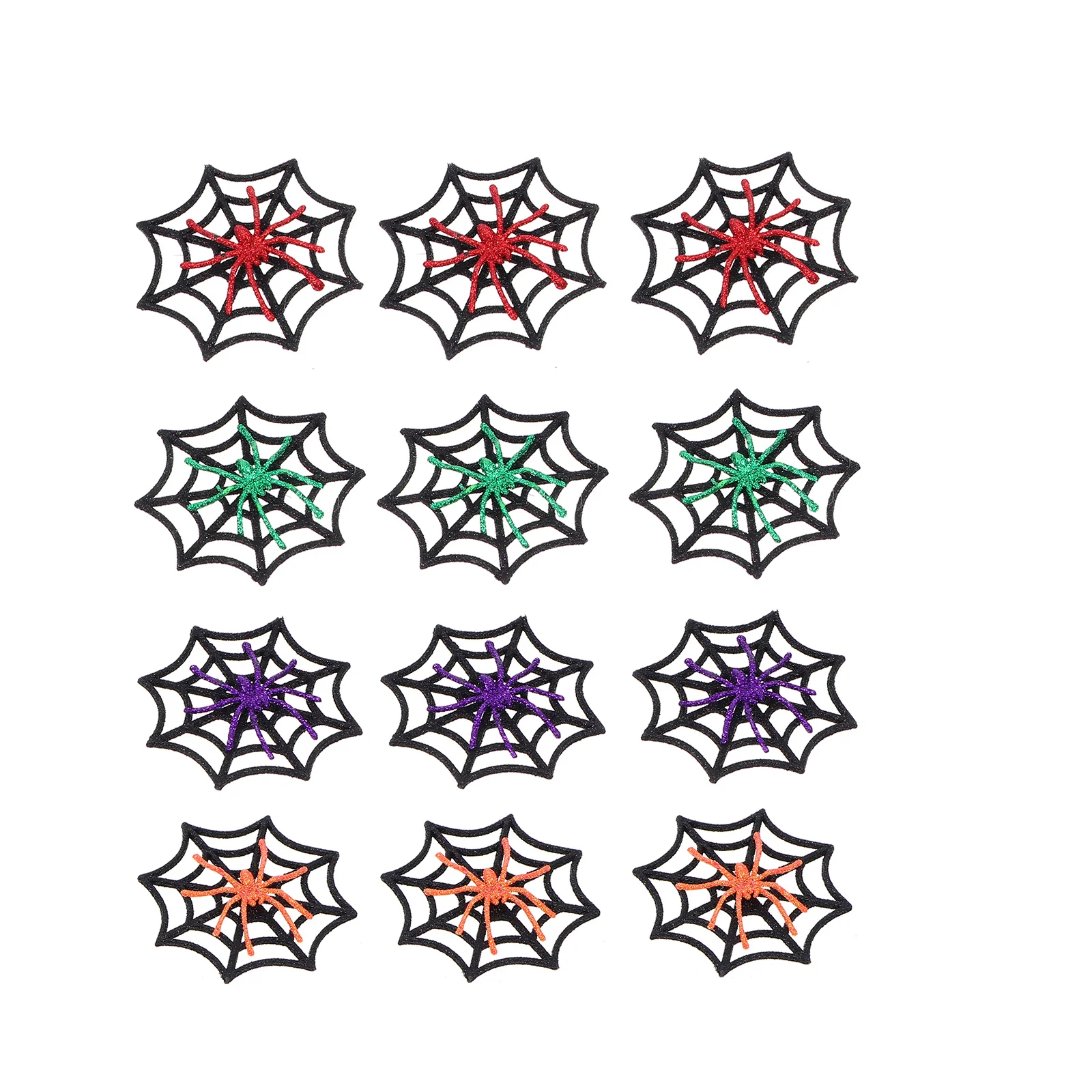 12Pcs Flash Powder Spider Webs Exquisite Halloween Party Decorations Sturdy Fade Resistant Spider Webs for Home Bar Photo Props