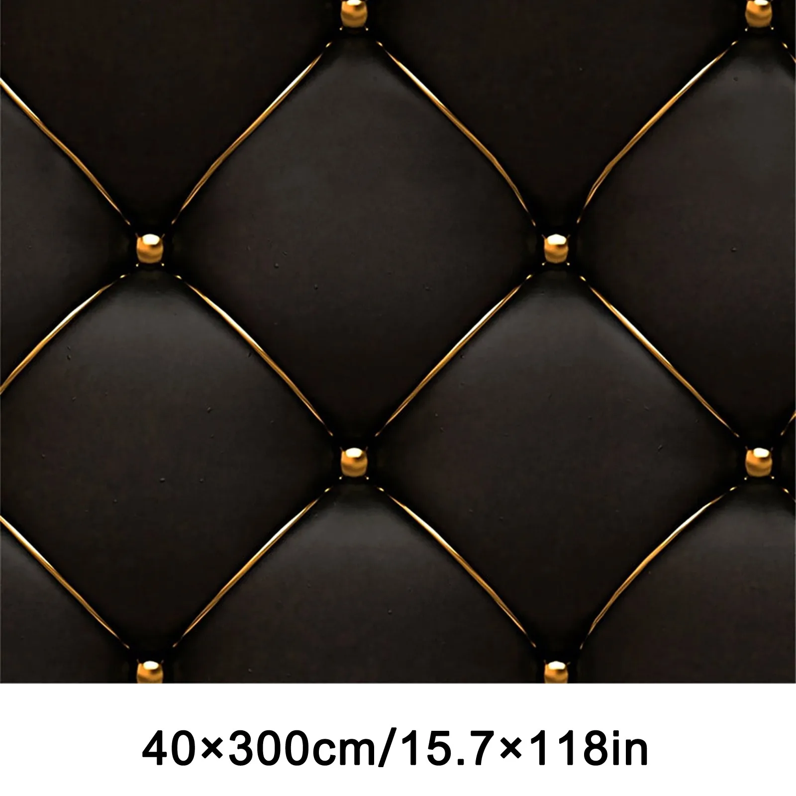 European Luxury 3D Faux Leather Wallpaper Self Adhesive Waterproof Living Room Tv Decoration Wallcoverings Wall Sticker Black