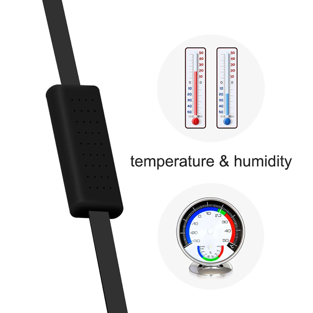 Oryginalny czujnik temperatury i wilgotności z portem USB Broadlink HTS2 współpracuje z RM Mini RM4 Pro dla inteligentnego domu Alexa Google Home