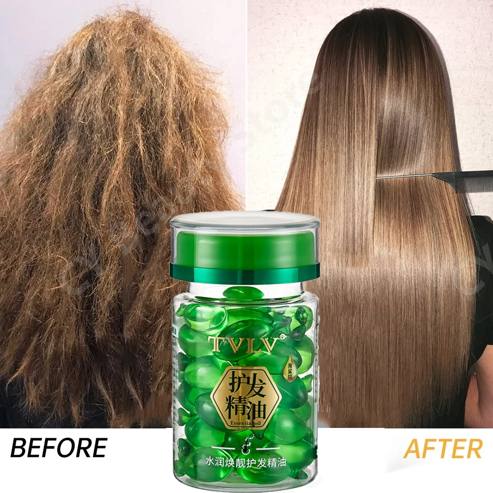 

Hair Vitamin Capsule Keratin Oil 5 Second Fast Repairing Relieve Rough Damaged Moisturizer Shiny Soft Smooth Hair Care Products