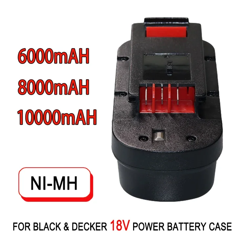 For Black&Decker 18V 6000/8000/10000mAh Power Tool Battery A18 A1718 A18NH HPB18 HPB18-OPE FS1800CS FS1800D FS1800D-2 FS1800ID