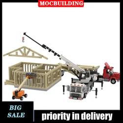 Urban Architecture Unfinished House Truck Crane Model Assembly Building Blocks MOC Wood Collection Series Toys