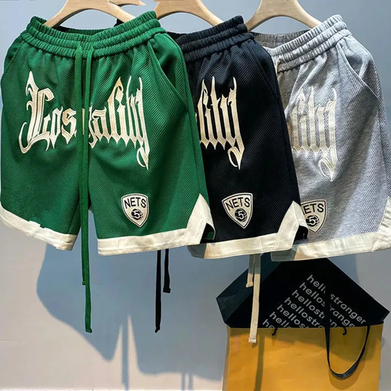 

Sweatpants American basketball shorts summer thin sports five-point pants street hip-hop trendy brand embroidery loose pants